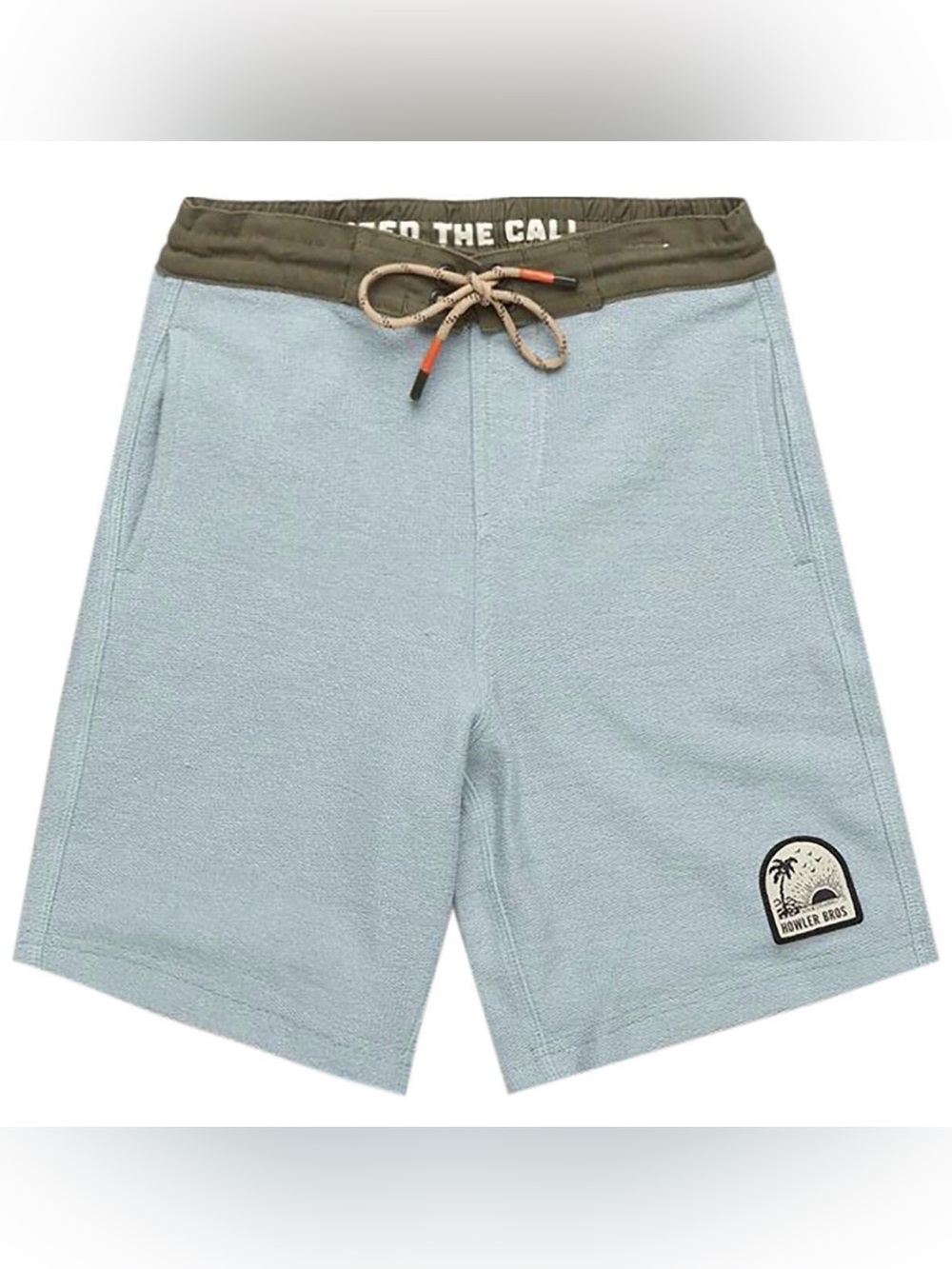 Howler Brothers Tranquilo Chill Short Boys large 10 green brown drawstring